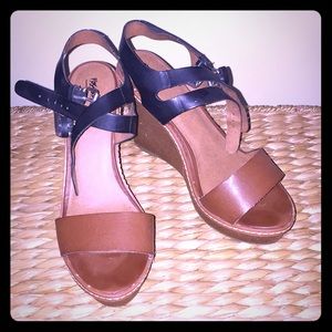 Mossimo Black and Brown wedge sandal